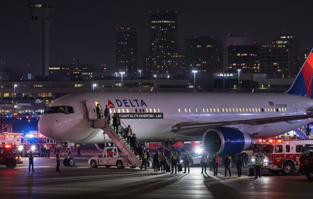 Delta Flight Dl275 Diverted Lax Causes Passenger Concern